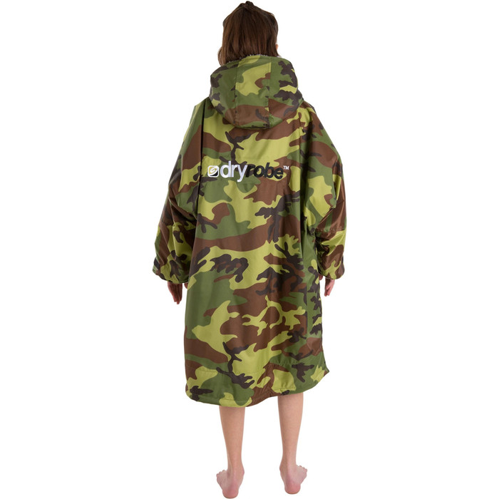 2021 Dryrobe Advance Junior Long Sleeve Premium Outdoor Changing Robe / Poncho DR104 - Camo